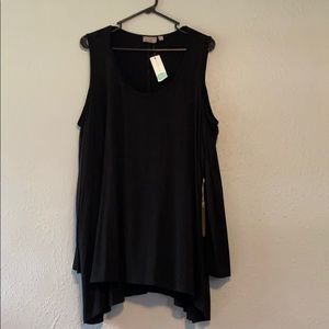 NWT Evolution Denis Cold Shoulder Swing Knit Top